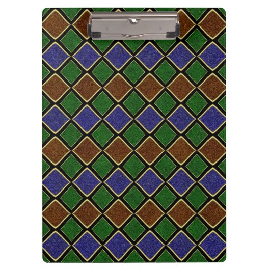 Porte-bloc Grille Diamant Arlequin : Harmonie Texturée (Devant)