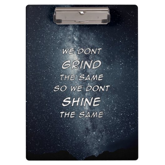 Porte-bloc Grind & Shine Stars Inspiration Motivationnelle (Devant)