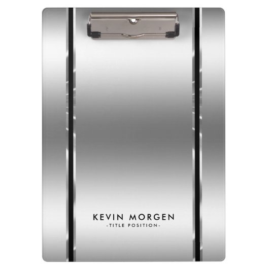 Porte-bloc Gris argenté noir et brillant (Devant)