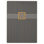 Porte-bloc Gris avec Porte - bloc à rayures orange (Dos)