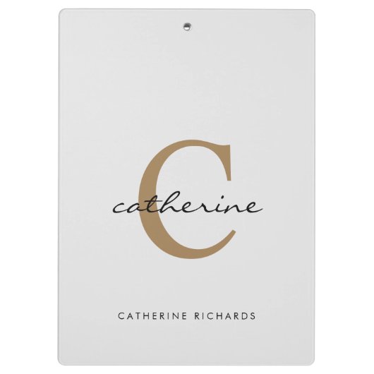 Porte-bloc Gris clair simple personnalisé (Dos)