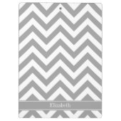 Porte-bloc Gris foncé Blanc LG Chevron Gris foncé Monogramme (Dos)