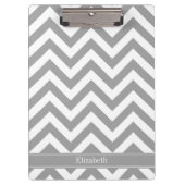 Porte-bloc Gris foncé Blanc LG Chevron Gris foncé Monogramme (Devant)