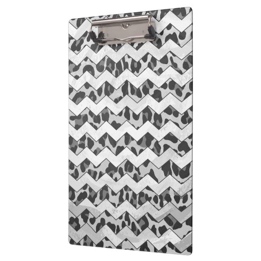 Porte-bloc Gris léopard Chevron et gris clair (Gauche)