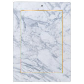 Porte-bloc Gris moderne et pierre de Marbre blanc (Dos)