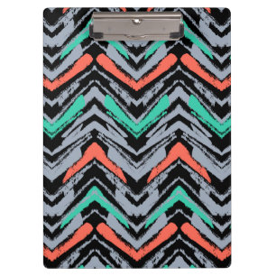 Porte-bloc Gris, Teal, et motif tiré par la main de corail d