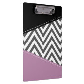Porte-bloc Gris Zigzag, Gris Chevron, Motif Zigzag, Violet (Swatch)