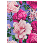 Porte-bloc Grosse Fleur rose rétro (Dos)