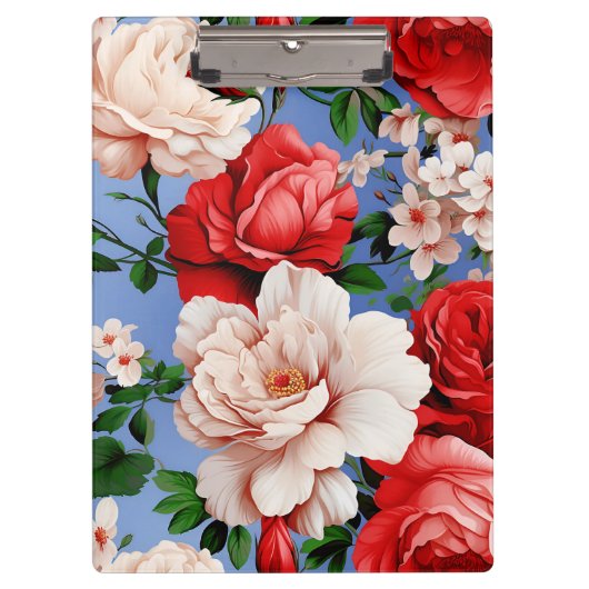 Porte-bloc Grosse Fleur Rouge rétro (Devant)