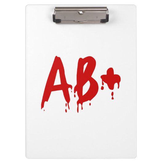 Porte-bloc Groupe sanguin AB+ Positif #Hôpital d'horreur (Devant)