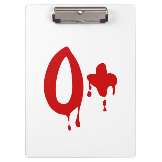 Porte-bloc Groupe sanguin O+ Positif #Hôpital d'horreur (Devant)