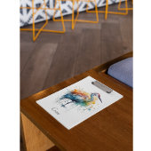 Porte-bloc Grue gracieuse : Aquarelle, coussin