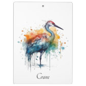 Porte-bloc Grue gracieuse : Aquarelle, coussin (Dos)