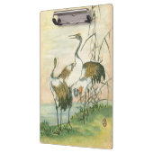 Porte-bloc Grues orientales au bord de l'eau (Gauche)