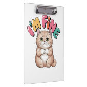 Porte-bloc Grumpy Cat "I'm Fine" Funny Cartoon Shirt (Swatch)