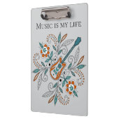 Porte-bloc Guitare Boho Rock’n’Roll avec fleurs (Gauche)