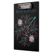 Porte-bloc Guitare Boho Rock’n’Roll avec fleurs (Gauche)