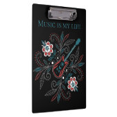 Porte-bloc Guitare Boho Rock’n’Roll avec fleurs (Swatch)