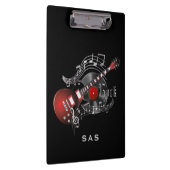 Porte-bloc Guitare Rock - Rouge - Monogramme (Swatch)