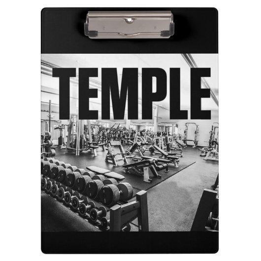 Porte-bloc Gym Is My TEMPLE - Bodybuilding Motivational (Devant)