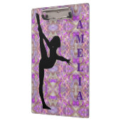 Porte-bloc Gymnastique violet / Porte - bloc or (Gauche)