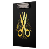 Porte-bloc Hair Stylist Gold Ciseau & Salon de beauté (Gauche)