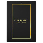 Porte-bloc Hair Stylist Gold Ciseau & Salon de beauté (Dos)
