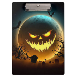Porte-bloc Halloween/citrouille/lune/automne