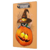 Porte-bloc Halloween Cute Kitty Witch et ami Citrouille (Gauche)