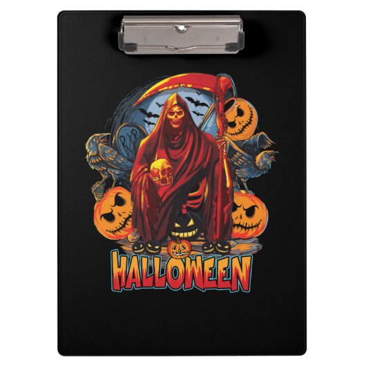 Porte-bloc Halloween Evil skeleton (Devant)