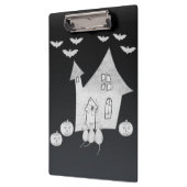 Porte-bloc Halloween la nuit avec Haunted House, chauves-sour (Gauche)