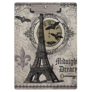 Porte-bloc Halloween vintage français moderne tour Eiffel