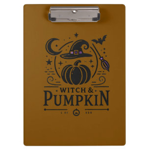 Porte-bloc Halloween Witch Casquette et Citrouille Design Mag