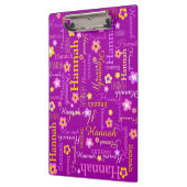 Porte-bloc Hannah court nommé violet texte porte - bloc (Gauche)