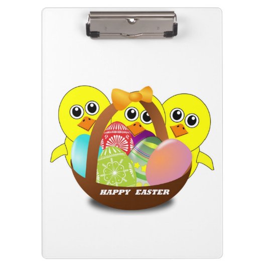 PORTE-BLOC "HAPPY EASTER" CHICS (Devant)