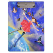 Porte-bloc Happy Girl with Birds (Devant)