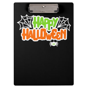 Porte-bloc Happy Halloween coloré mignon araignée Web