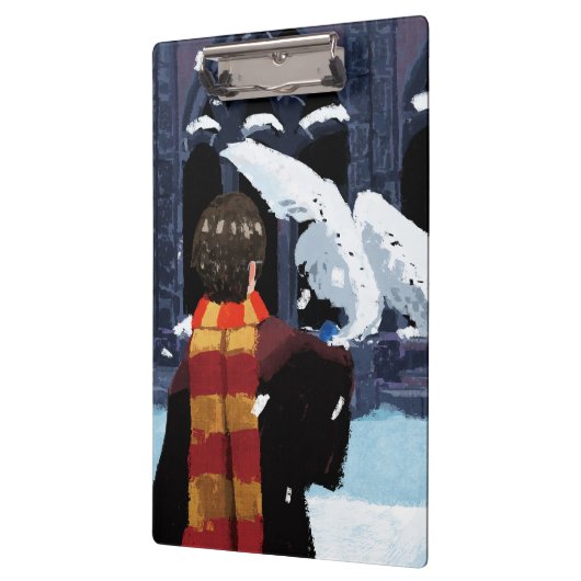 Porte-bloc HARRY POTTER™ & Hedwig dans la neige (Gauche)