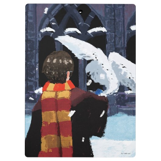 Porte-bloc HARRY POTTER™ & Hedwig dans la neige (Dos)