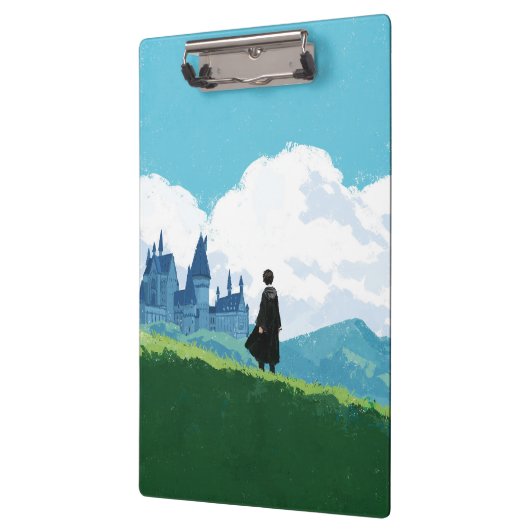Porte-bloc HARRY POTTER™ Surplombant le château HOGWARTS™ (Gauche)