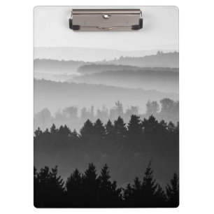 Porte-bloc Hazy Forest Hills Paysage noir et blanc Photo