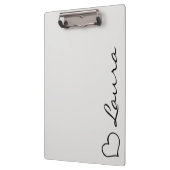 Porte-bloc Heart Your Name Script Custom Gift Clipboard (Gauche)
