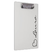 Porte-bloc Heart Your Name Script Custom Gift Clipboard (Swatch)