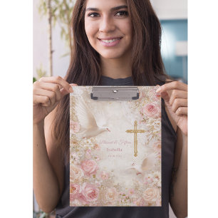 Porte-bloc Heaveny Blush & Gold Quince, personnalisé