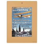 Porte-bloc Henry Farman pilote l'affiche de promo d'homme de (Dos)