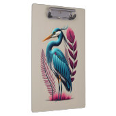 Porte-bloc Héron bleu avec quelques plumes roses Serene Wildl (Swatch)