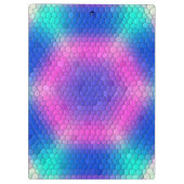 Porte-bloc Hexagones de l'échelle de sirène holographique ros (Dos)