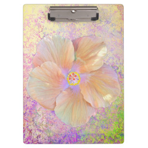 Porte-bloc Hibiscus fleur tropicale rose or pourpre mignon