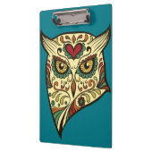 Porte-bloc Hibou de crâne de sucre - conception de tatouage (Gauche)