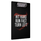 Porte-bloc Hit Hard Run Fast Turn Left Drôle Lecteur De Baseb (Swatch)
